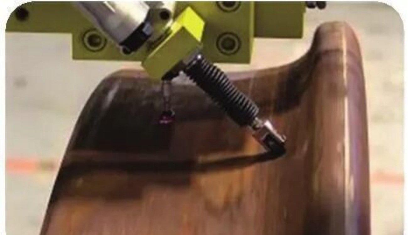 ดอกยางล้อรถไฟมีรูปทรงกรวย